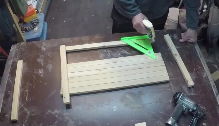 Trim the excess length from the bottom supports using a flush-cut saw for a clean finish.