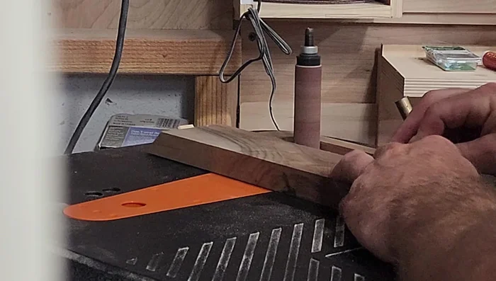 Finish the tray using Rubio Monocoat Pure, applying it with a scrubby pad and buffing it off with a t-shirt.