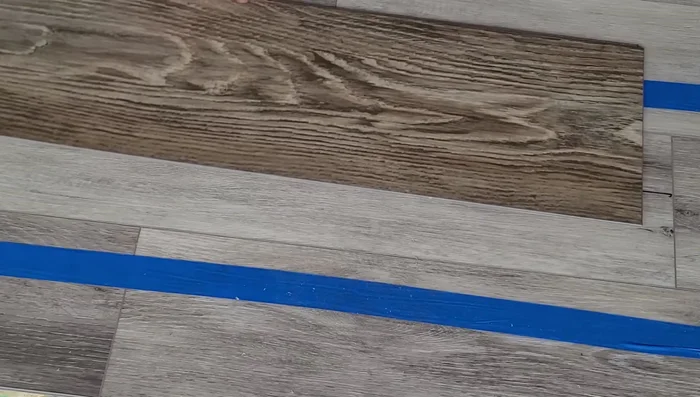 Score the plank to create a channel that will help remove the plank.