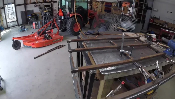 Attach expanded metal to the top for a lightweight shelf.