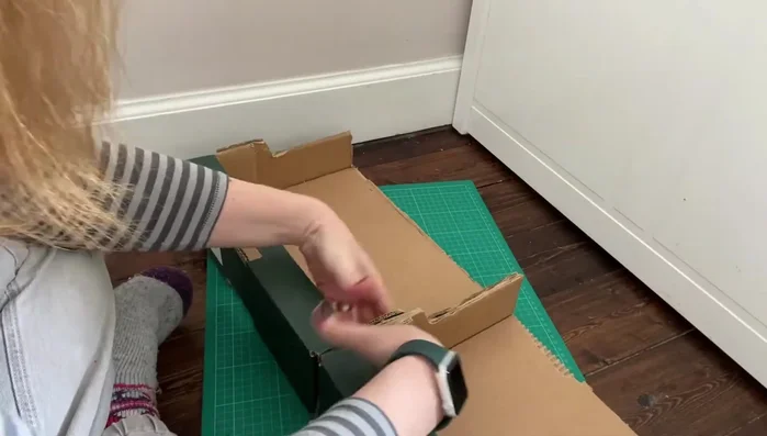 Glue the two halves of the crate together and clamp until dry.