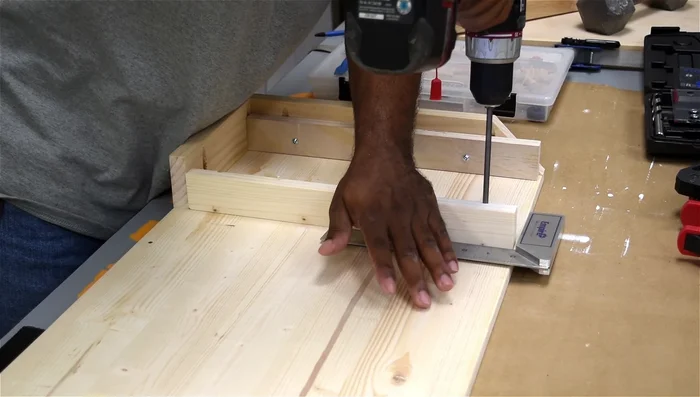 Mark and install wall brackets, ensuring level alignment.