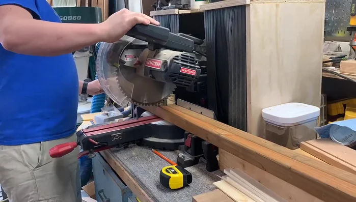 Drill pocket holes using a Kreg jig and assemble the frame using exterior screws and clamps for a tight hold.