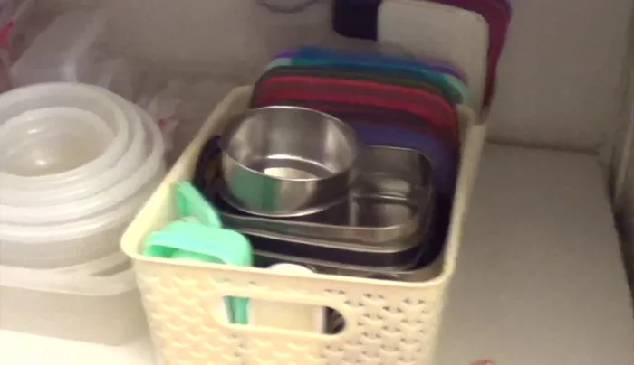 Store Lids in Top Container for Easy Access