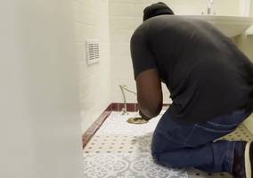 DIY Bathroom Floor Upgrade: Quick & Easy Sticky Back Vinyl Tile Installation