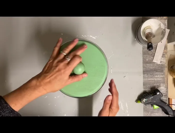 Add grain sack stripes: Create stripes on jars using tape as a stencil and paint. Apply two coats, adding a top coat to the paint for sealing.