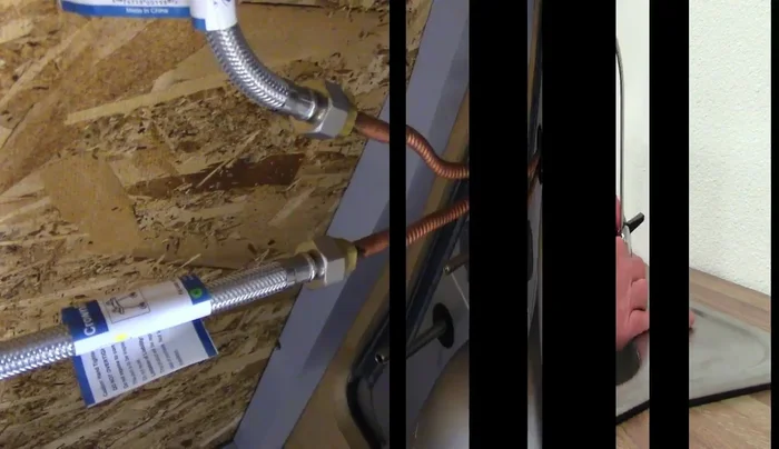 Install the faucet from the top, then tighten it from underneath the sink using a basin wrench if needed.