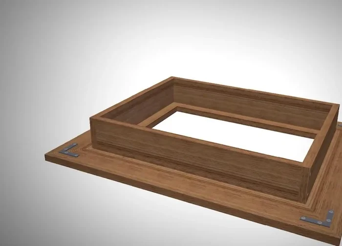 Insert hardware cloth into the box.