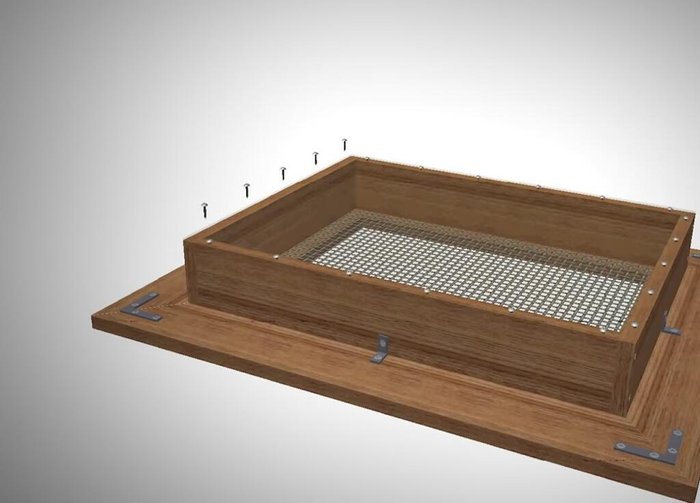 Finish the back of the box with an acrylic sheet.