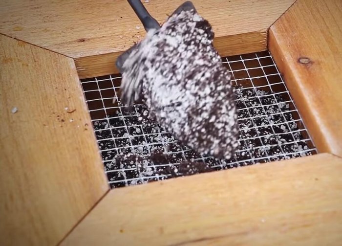 Top off the soil with another layer after settling.