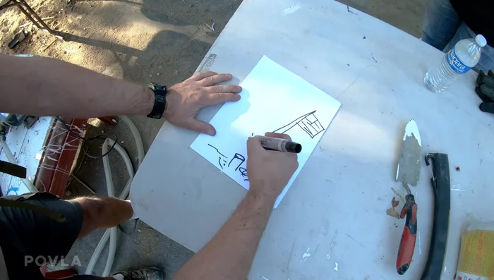 Insert a steel sleeve into the lower, embedded section of the flagpole.