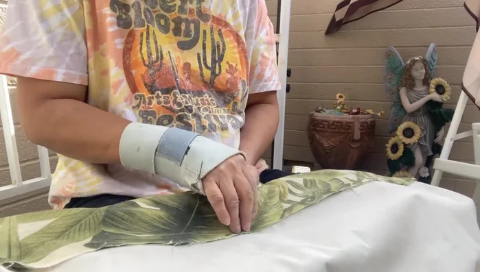 Fold and sew the raw edges to create a clean finish.