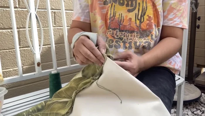 Fold and sew the raw edges to create a clean finish.