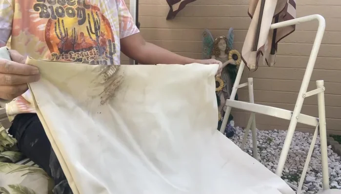 Sew only the front of the fabric patch to avoid excessive thickness.