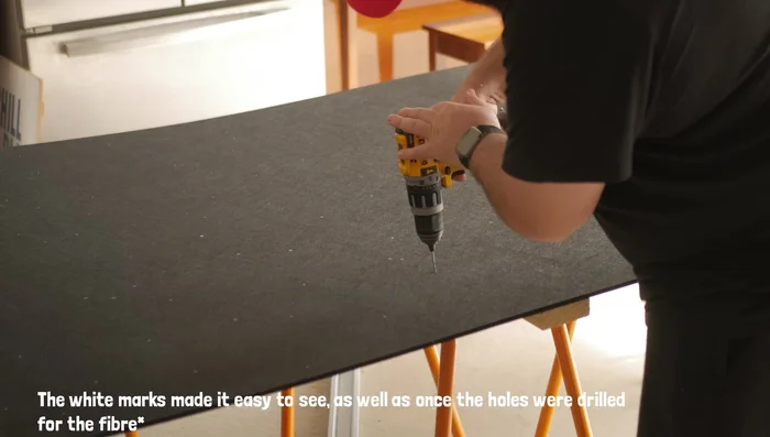 Glue magnets to panels.