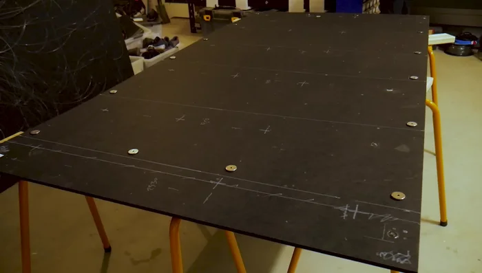 Glue magnets to panels.