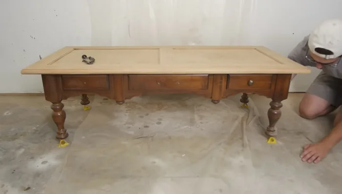 Clean the surface with mineral spirits.