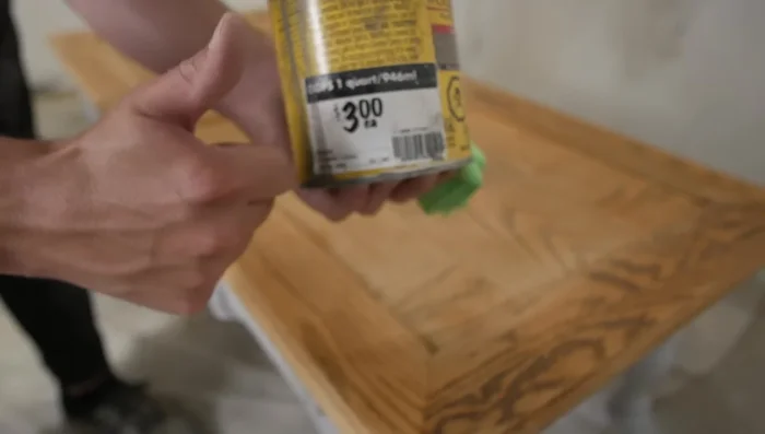 Apply another coat of stain to the tabletop for a darker finish.