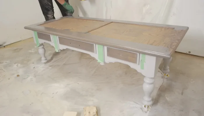 Apply another coat of stain to the tabletop for a darker finish.