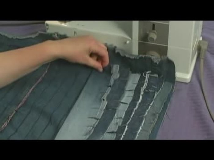 Use pins to hold the strip in place (optional).