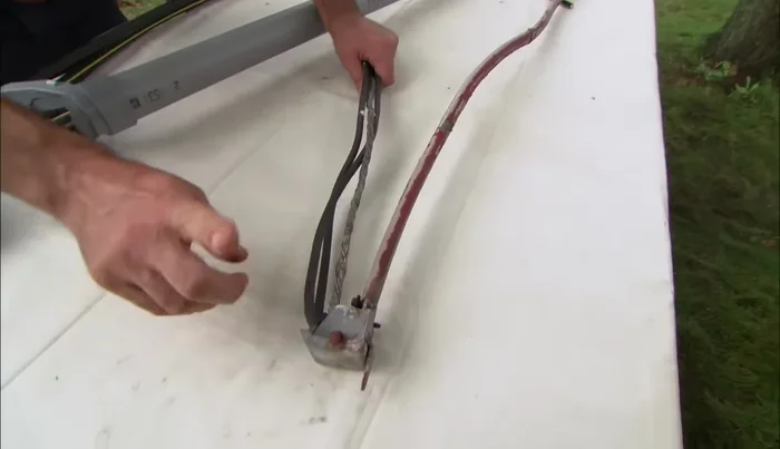 Install the new weather head and service entrance cable.