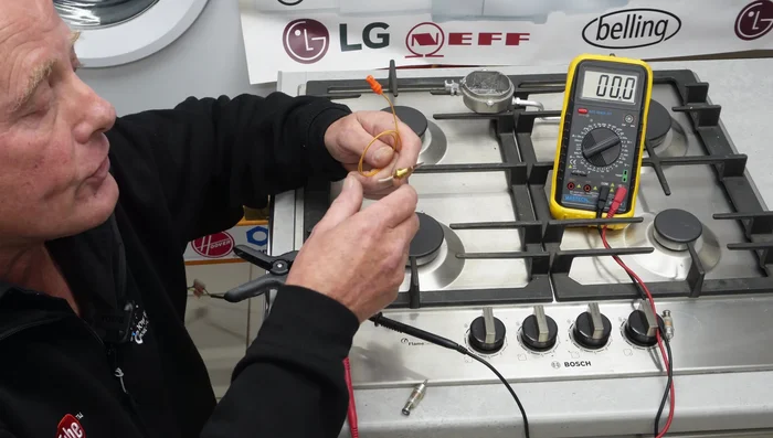 Interpret the results: Low or no voltage indicates a faulty thermal couple.
