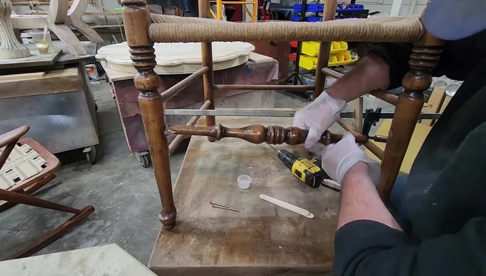 Coat the screws with epoxy before inserting them, for added strength and to prevent splitting. 