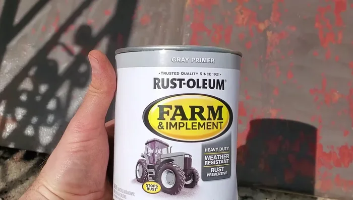 Apply rust reformer to the bare metal to convert rust into a paintable surface.