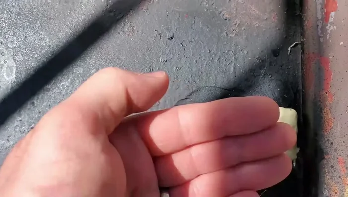 Trim excess expanding foam, leaving a cavity to be filled with bondo.