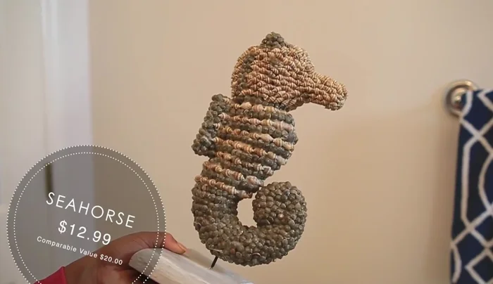 Place seahorses on the chest.