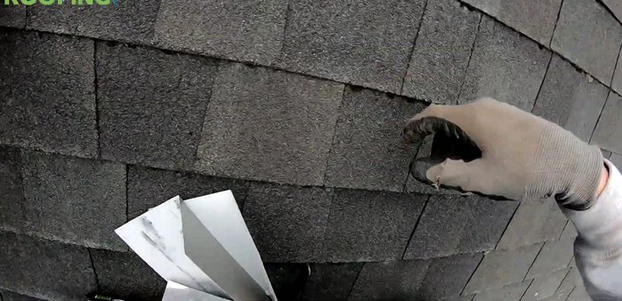 Make additional cuts to ensure the flashing fits snugly and covers the damaged area completely.