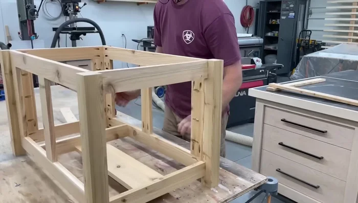 Add framing around the inside edge of the concrete top for added support.