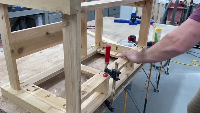 Add framing around the inside edge of the concrete top for added support.