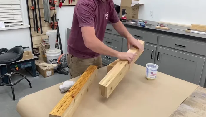 Apply several coats of outdoor oil to the cedar.