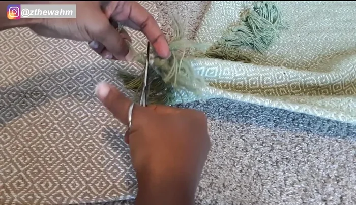 Cut the tassels off at the base for faster removal.