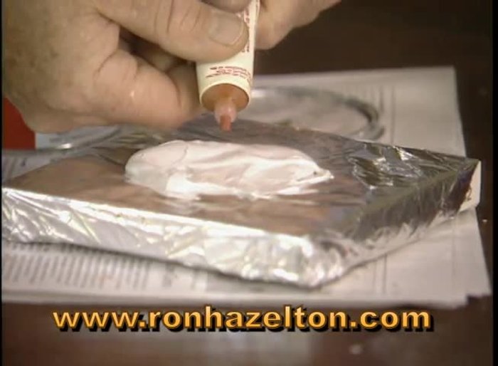 Force the filler into the damaged cavity.