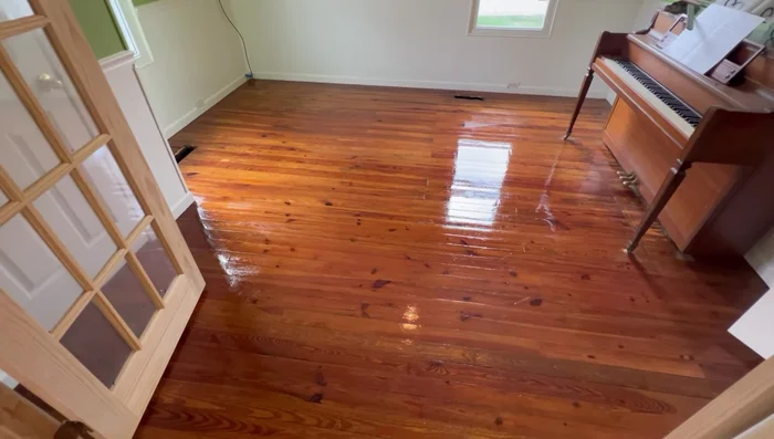 Second Polyurethane Coat: Apply a second coat of polyurethane for a smooth, even finish. This coat levels and evens out the sheen.