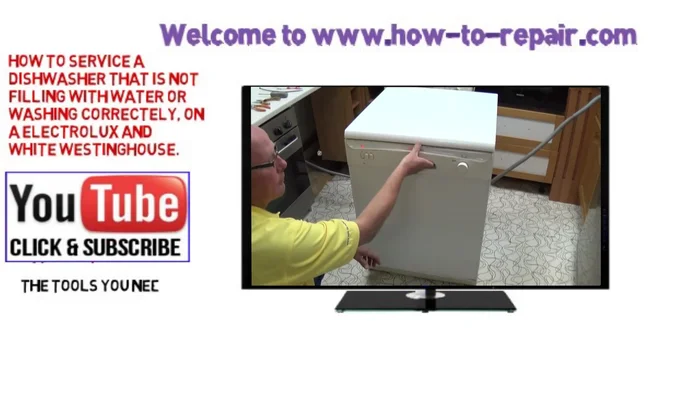 Disconnect the dishwasher's power supply.