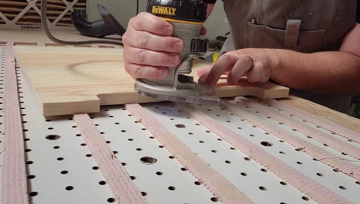 Round over exposed edges and sand.