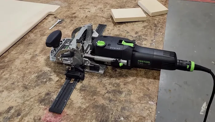 Join the box (Domino joiner is highly efficient, but dowels, screws, or strong glue with clamps are alternatives).