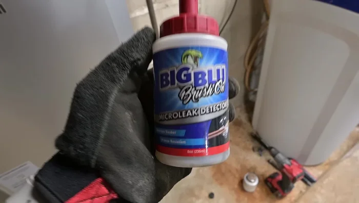 Check for gas leaks using a bubble leak detector.