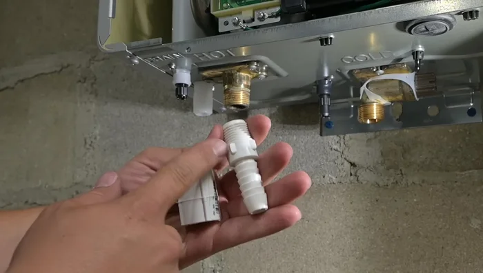 Connect the condensate line, ensuring proper slope.