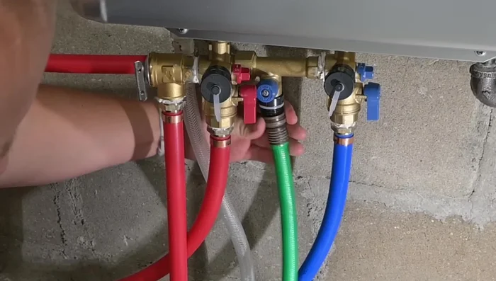 Purge air from the return line using a hose attached to the purge valve.