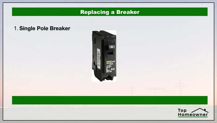 Release the breaker by pulling it forward. There's a clip holding it to the bar.