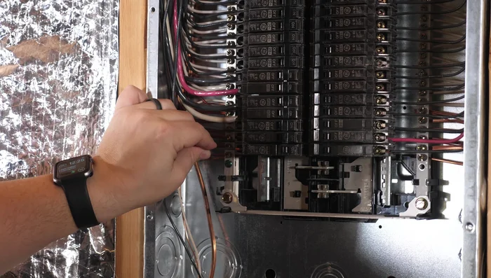 Screw the breaker back in place.