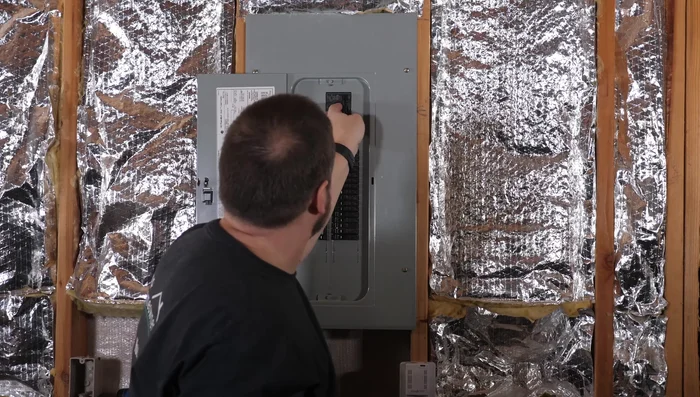 Flip the main breaker back on.