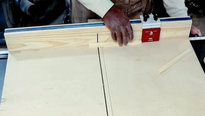 Laminating the face, back, and sides of the console table using additional pieces of wood, trimming the edges and light sanding.