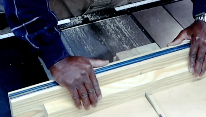 Cleaning up dados with a chisel.