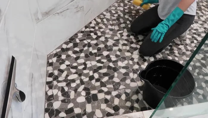 Rinse and dry: Rinse the cleaned areas with water and then thoroughly dry with old towels.