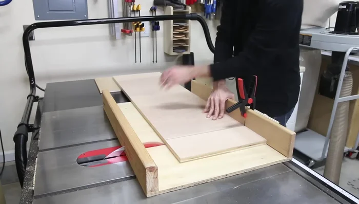 Cut and trim adjustable shelf. Attach using pocket holes and shelf pins for added security.